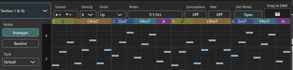 Arpeggio view