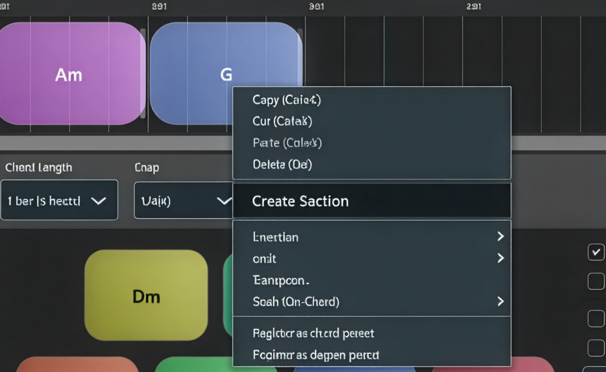 Section creation command