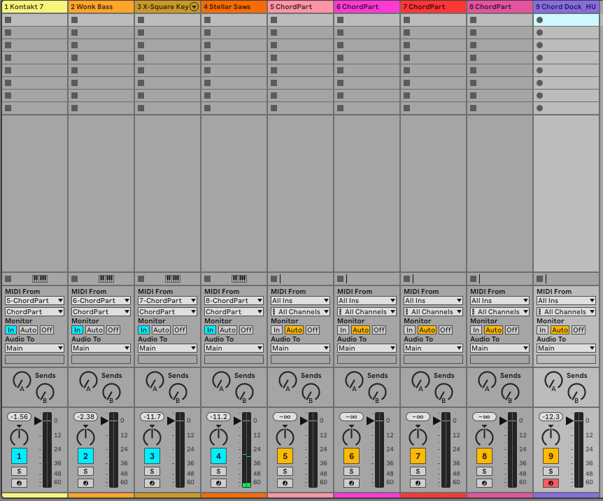 Routing example in Ableton Live 12