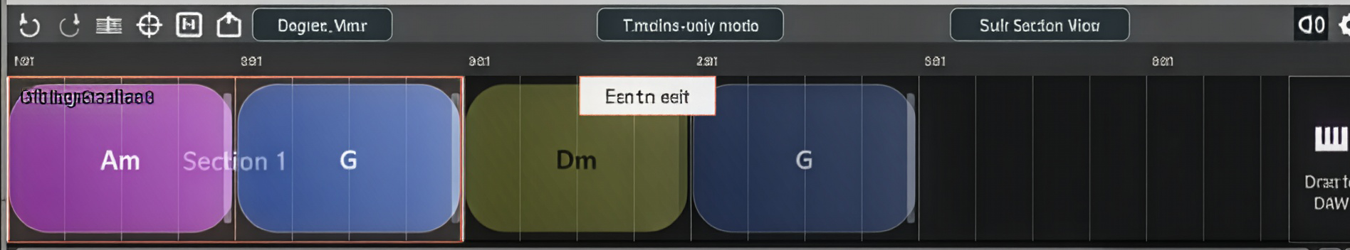 フォーカス編集モードの画面